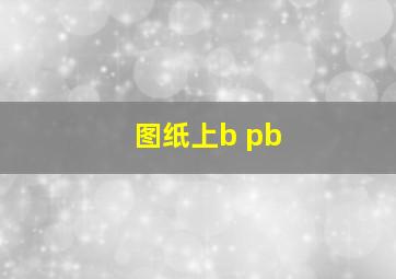 图纸上b pb